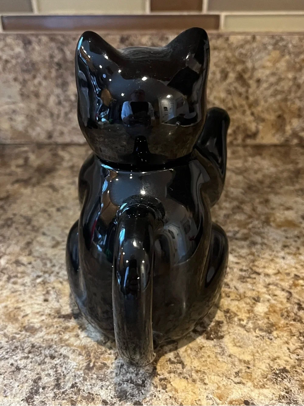 Vintage Ceramic Black Cat Teapot 1.5 Cup